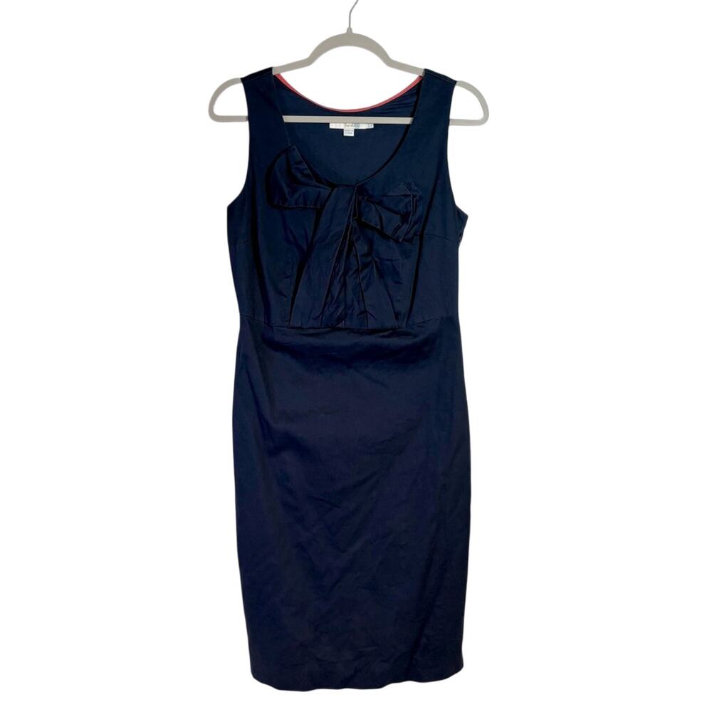 Boden Fitted Bow Front Dress Size 6 U0417